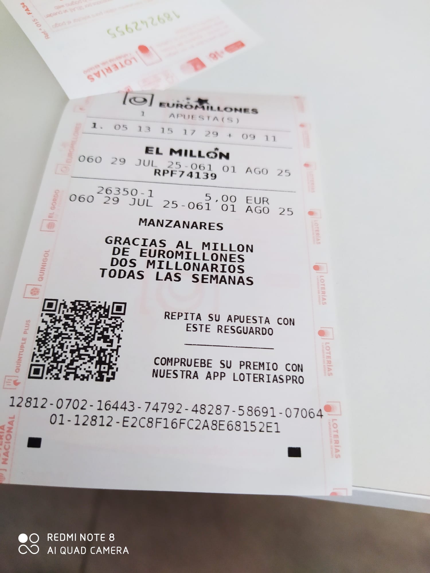 Boleto 29 julio y 01 de agosto